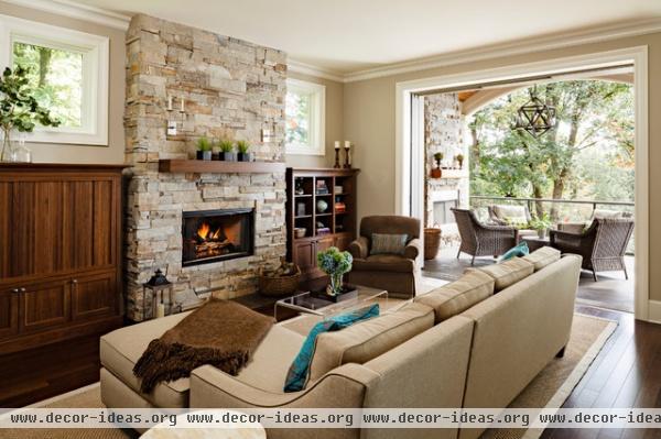 Furnace Street Riverfront - traditional - living room - portland