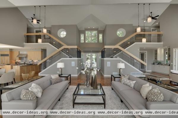 Contemporary in Deephaven - contemporary - living room - minneapolis