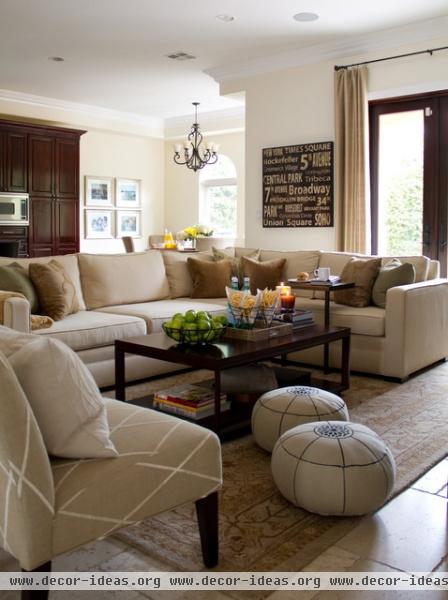 California casual family room - traditional - family room - los angeles