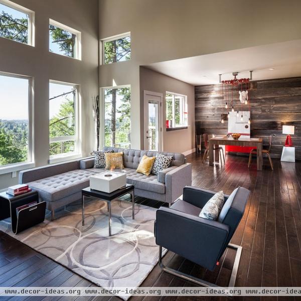 Hilltop House | Grand Vista Subdivision - modern - living room - portland