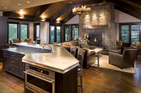 Rustic Family Room - traditional - family room - minneapolis