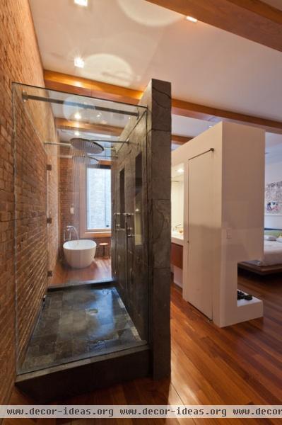Loft in Noho - modern - bathroom - new york