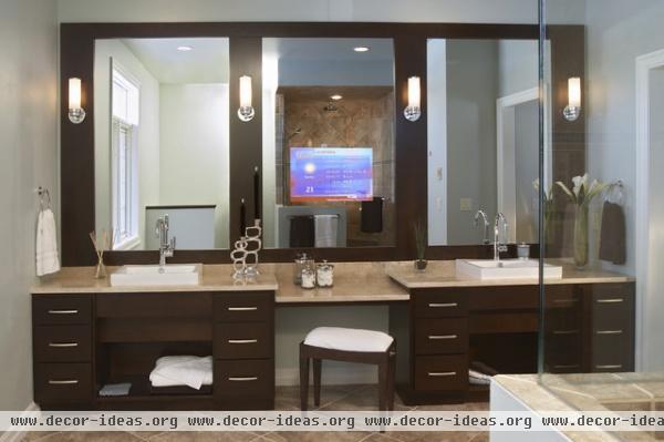 Espresso and Chrome - contemporary - bathroom - other metro