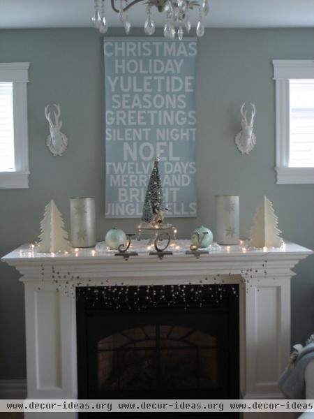 My holiday mantel - contemporary - living room - other metro