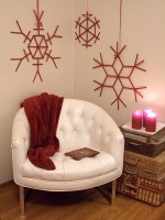 Craft stick snowflakes - contemporary - living room - san francisco