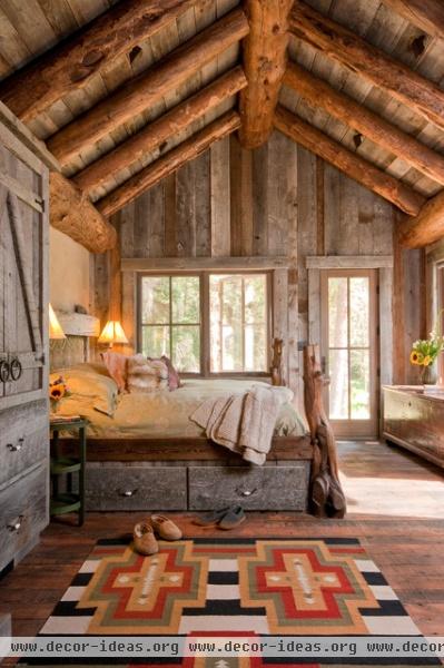 Headwaters Camp Cabin, Big Sky, Montana - traditional - bedroom - other metro