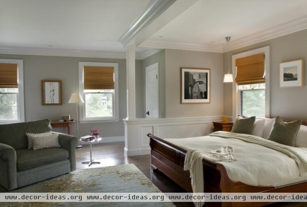 Green Gambrel Master Bedroom - traditional - bedroom - boston