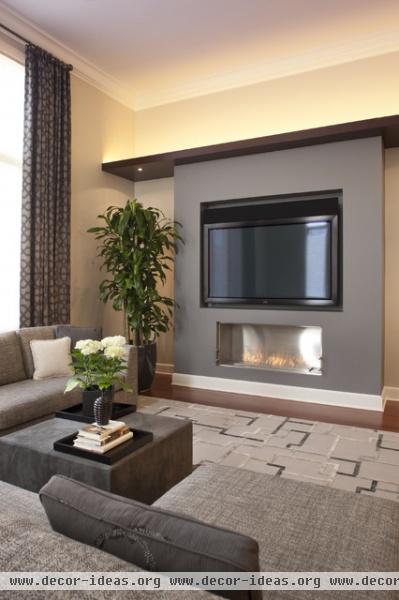 Orchard Family Room B - contemporary - family room - chicago