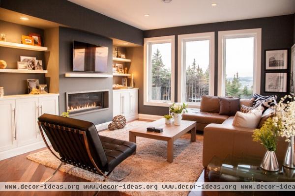 Modern Family Room - contemporary - family room - other metro