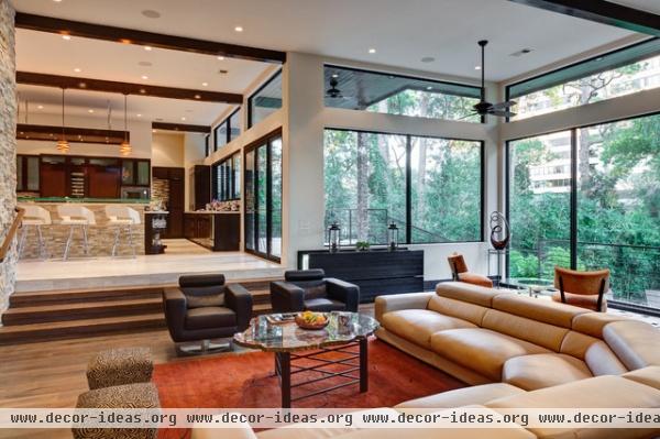 The LeBlanc-Cox Residence - modern - living room - houston