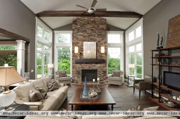 Olentangy Falls ~ Delaware, OH - contemporary - living room - cincinnati