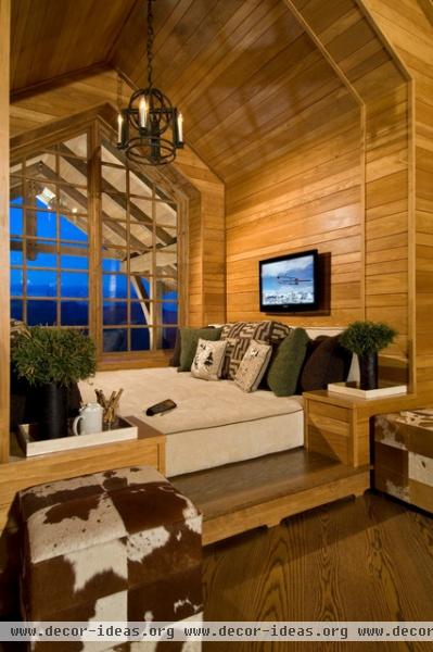 Ski House - traditional - media room - new york