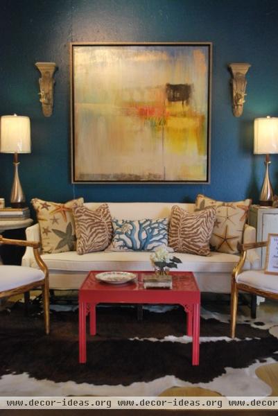 Mad for Galapagos Turquoise - eclectic - living room - other metro