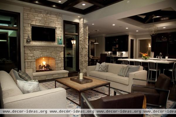 Oakley Home Builder - contemporary - living room - chicago