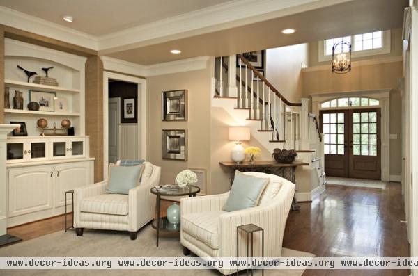 Clean & Simple Lines - traditional - family room - raleigh
