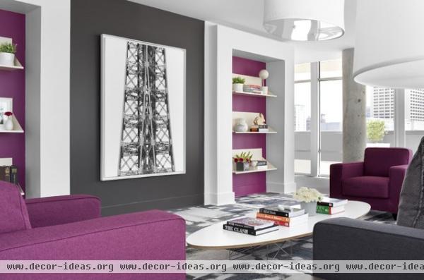 Sky @ MidCity Lofts - modern - living room - atlanta