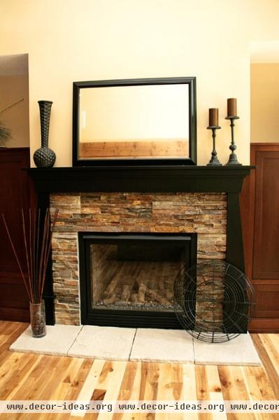 Fireplace - traditional - family room - detroit
