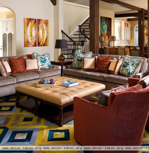 Creeks of Preston Hollow Residence - eclectic - family room - dallas