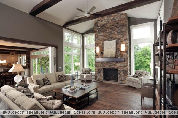 Olentangy Falls ~ Delaware, OH - contemporary - living room - cincinnati