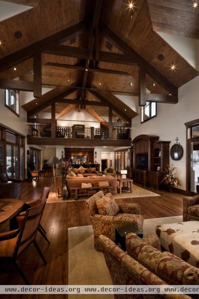 River Bend Ranch - traditional - living room - salt lake city