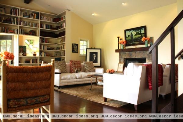 Ojai Guest House - traditional - living room - santa barbara