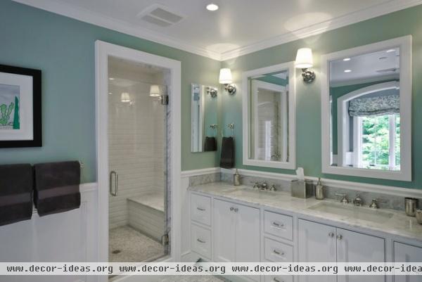 Kitchen and Bath in a Mt. Kisco Colonial - traditional - bathroom - new york