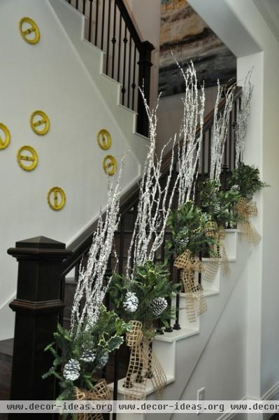2012 Christmas - eclectic - staircase - houston