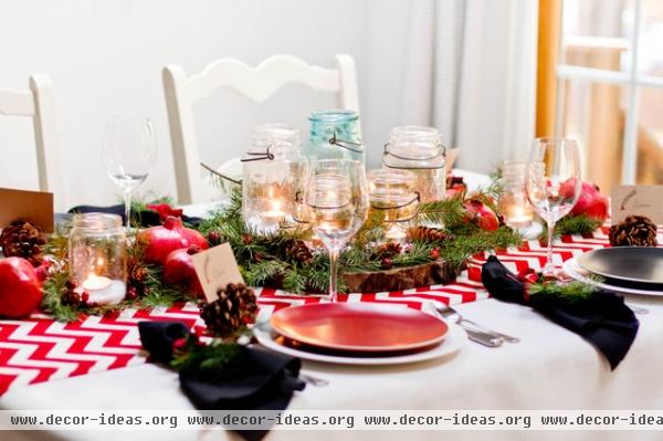 Winter Tablescape - eclectic - dining room - new york Winter Tablescape - eclectic - dining room - new york