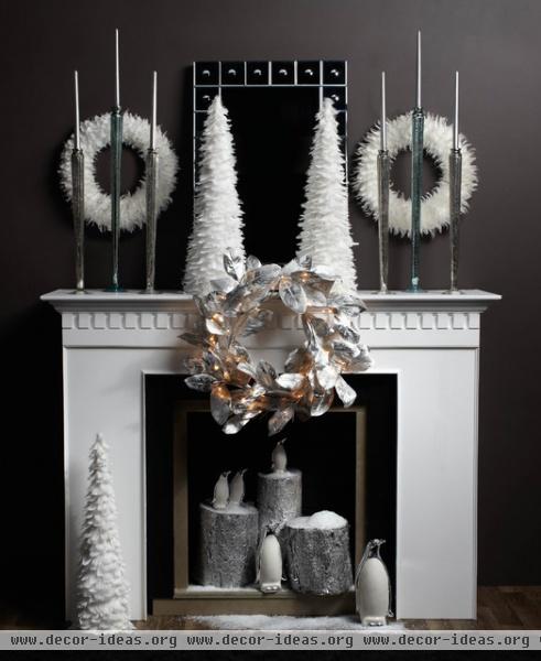 Snowdusted Mantel - contemporary - family room - other metro