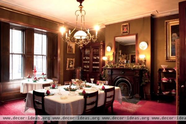 Gibson House Dresses up for Christmas - traditional - dining room - boston