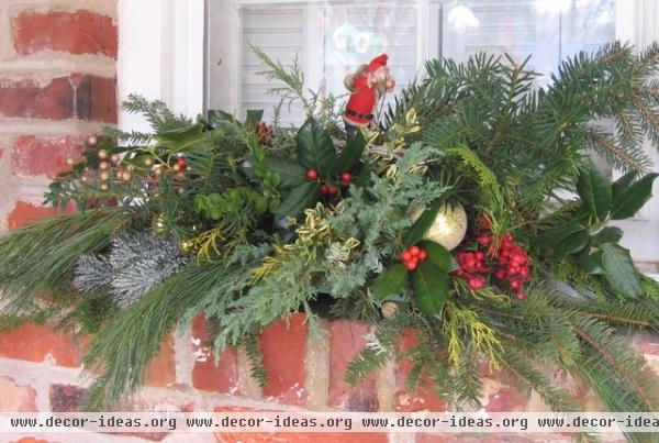 Outdoor Window Holiday Swag - eclectic - exterior - philadelphia