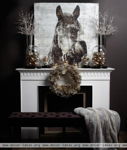 Monochromatic Mantel - modern - family room - other metro Monochromatic Mantel - modern - family room - other metro