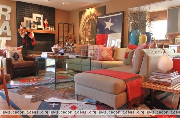 Christmas at the Cavender House - eclectic - living room - dallas