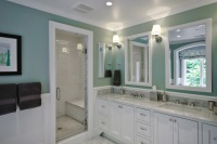 Kitchen and Bath in a Mt. Kisco Colonial - traditional - bathroom - new york