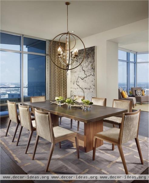 Elegant Contemporary Dining Room by Laura Britt