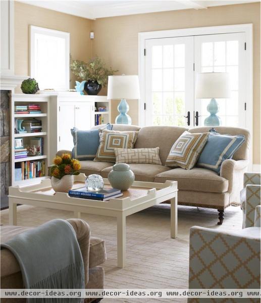 Sunny Transitional Living Room by Lauren Muse