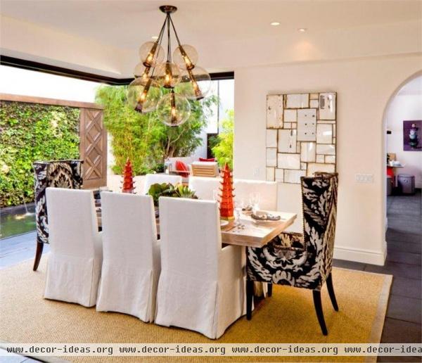 Dramatic Transitional Dining Room by Donna Puzifera Dramatic Transitional Dining Room by Donna Puzifera