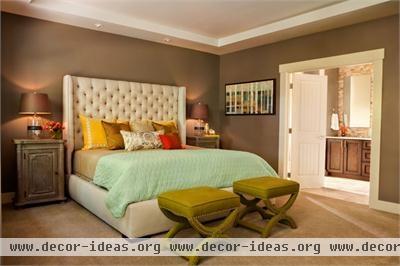 Cozy Transitional Bedroom by Garrison Hullinger