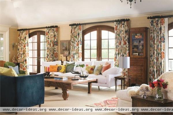 Sumptuous Transitional Living Room by Andrea Schumacher