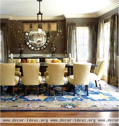 Elegant Transitional Dining Room by Diane Paparo