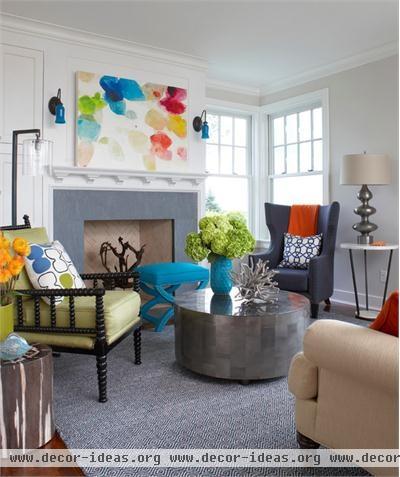 Cozy Transitional Living Room by Rachel Reider