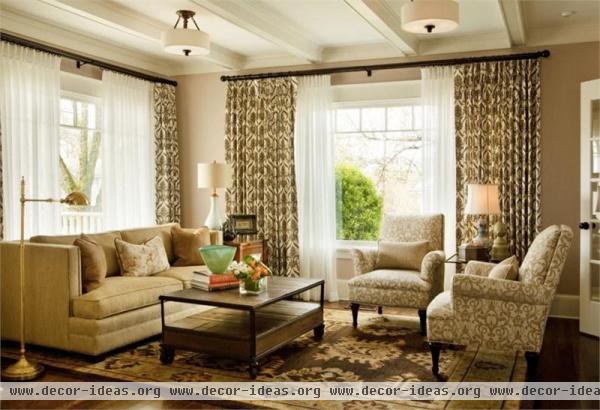 Cozy Traditional Living Room by Garrison Hullinger