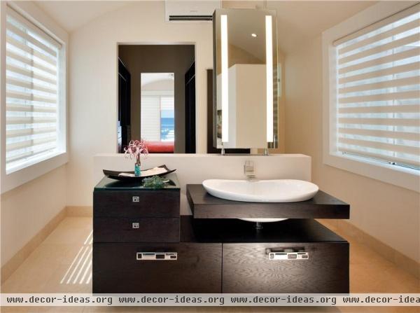 Elegant Contemporary Bathroom by Elizabeth Rosensteel