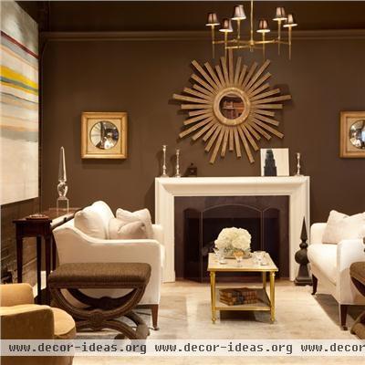 Dark Contemporary Living Room by Lindsay Brier