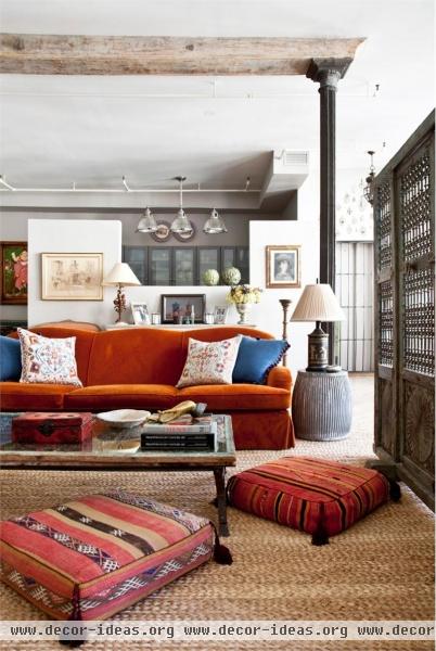 Homey Transitional Living Room by Deborah French