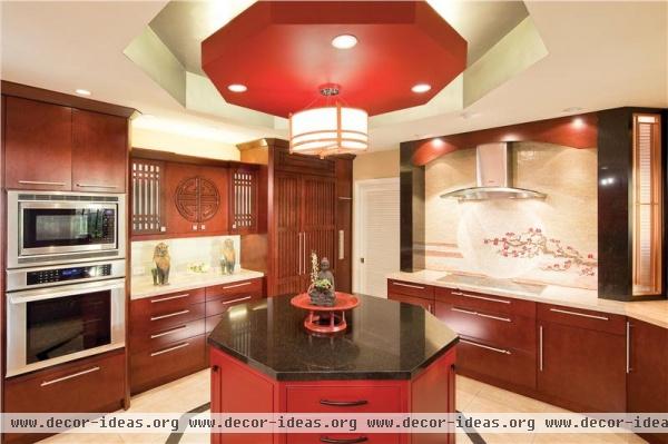 Dramatic Contemporary Kitchen by Elina Katsioula-Beall