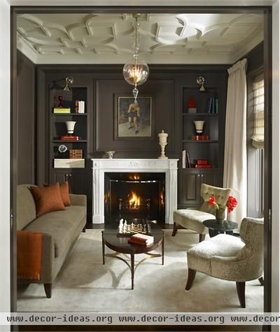 Cozy Transitional Living Room by Michael Abrams