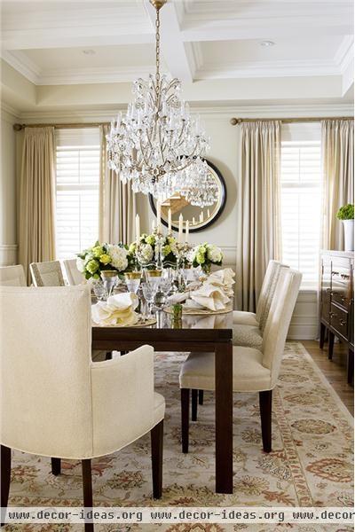 Formal Transitional Dining Room by Jeffrey and Deborah Fisher
