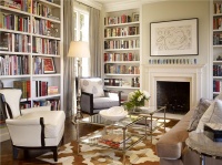 Cozy Transitional Library by Tineke Triggs