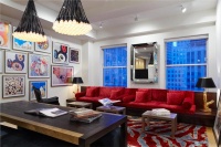 Dramatic Contemporary Living Room by Axis Mundi